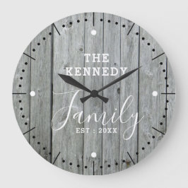 Rustikales Bauernhaus Grauholz Familienname Große  Wanduhr