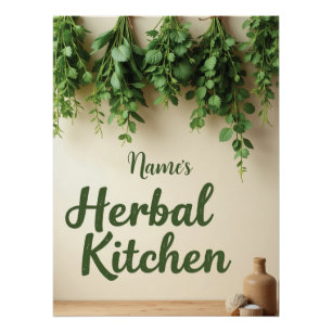 Rustikales Bauernhaus Herbal Küche Wand an Wand Poster