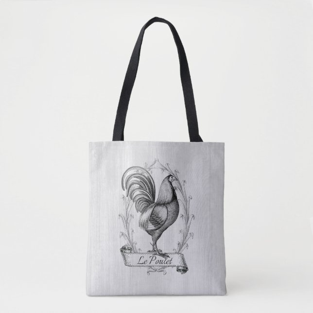 Rustikales Bauernhaus Land Französisch Hand gezoge Tasche (Vorderseite)