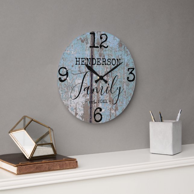 Rustikales Bauernhaus Not leidende Imitate Name Ho Große Wanduhr (Büro)