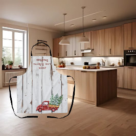 Rustikales Bauernhaus Not leidender Holzroter LKW Schürze