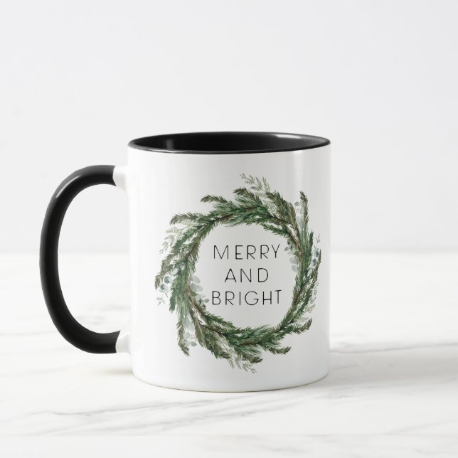 Rustikales Bauernhaus Pine Eukalyptus Merry und he Tasse (Links)