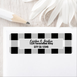 rustikales Bauernhaus Schwarz-weißes Büffel karier