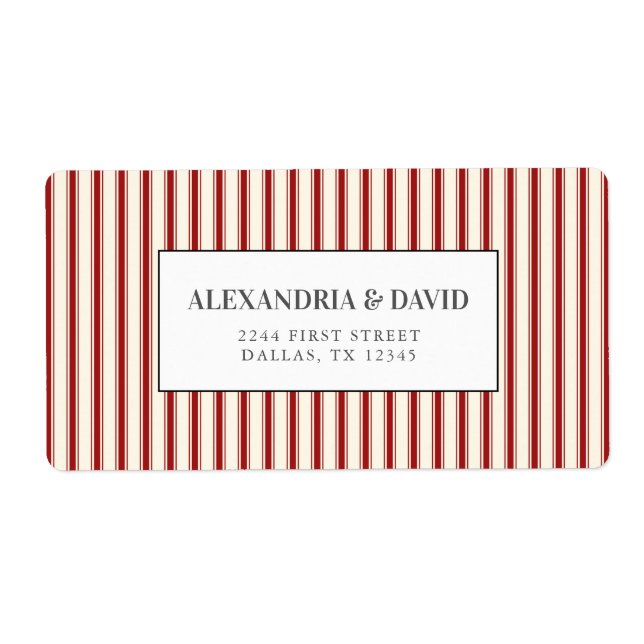 Rustikales Bauernhaus Vintag Red Ticking (Vorne)