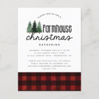 Rustikales Bauernhaus Weihnachten Karierte Party E