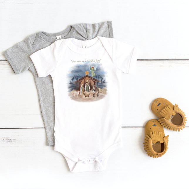 Rustikales Bauernhaus Weihnachten Traditionelle Ge Baby Strampler (Get your little one into the holiday spirit with our festive Christmas Baby Bodysuit! 🎅)