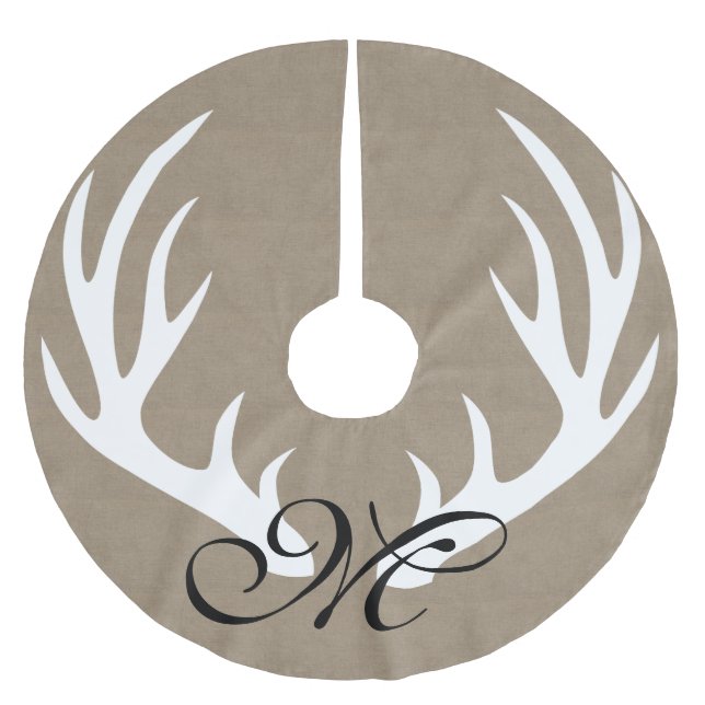 Rustikales Bauernhaus-weiße Polyester Weihnachtsbaumdecke (Vorderseite)