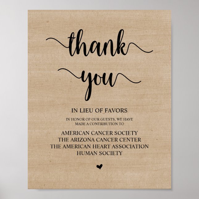 Rustikales Bauernholz, Hochzeitsspende, Beitrag Poster (Vorne)