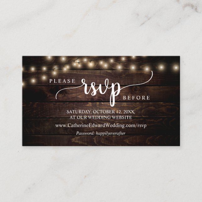 Rustikales Bauernholz, Saitenleuchten, Online-UAWG Begleitkarte (Vorderseite)