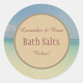 Rustikales Beach Bath Salt Mason Jar Runder Aufkleber