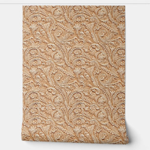 Rustikales beige gefertigtes Leder Tapete