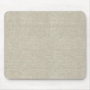 Rustikales beige Leinen gedruckt Mousepad