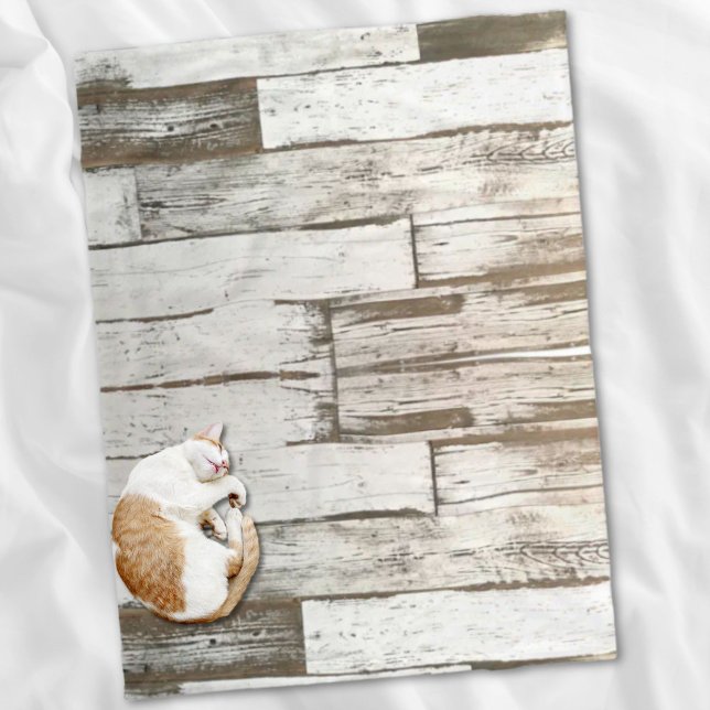 rustikales, beige-weißes Holzkorn Fleecedecke (rustic farmhouse barn beige grey white wood grain fleece blanket)