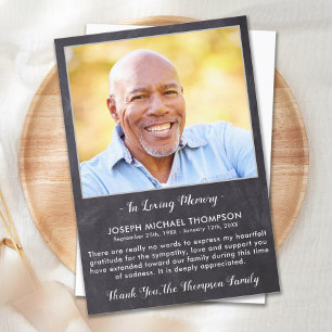 Rustikales Beileid Liebe Erinnerung Foto Beerdigun Dankeskarte