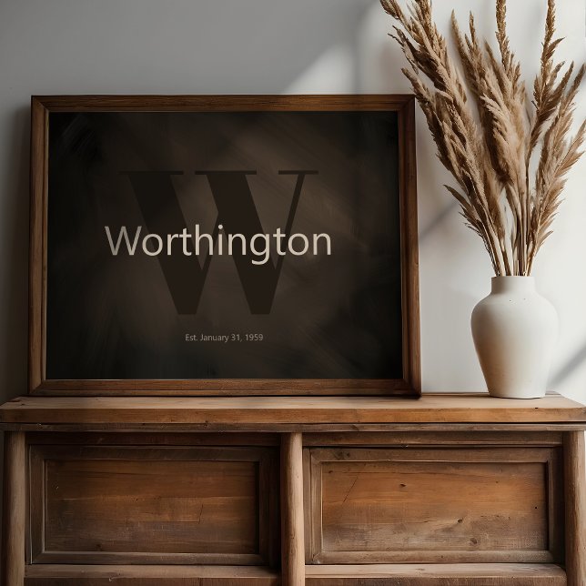 Rustikales benutzerdefiniertes Nachnamen-Farmhouse Poster (Von Creator hochgeladen)