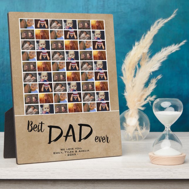 Rustikales Best Vater 6 Foto Collage Family Foto Fotoplatte (Seite)