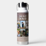 Rustikales Best Vater Vatertag 6 Foto Trinkflasche<br><div class="desc">Rustikale Beste Vater Vatertag 6 Foto Collage Wasser Flasche. Rustikaler Texturhintergrund und 6 Fotos der Familie - fügen Sie 6 Fotos und Ihre Namen hinzu. Ein schöner Sake für den Vater. Geschenk für Vatertag,  Geburtstag oder Weihnachten.</div>