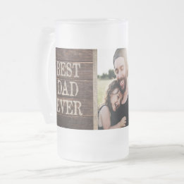 Rustikales bestes Vater-überhaupt Mattglas Bierglas