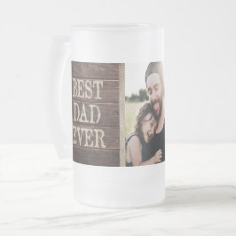 Rustikales bestes Vater-überhaupt Mattglas Bierglas