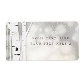 Rustikales Birch Tree Winter Snow Party-Paket