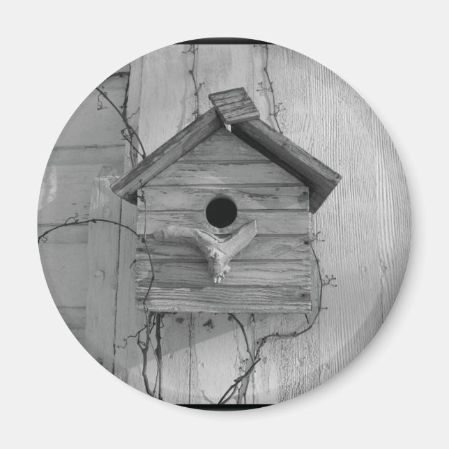 Rustikales Birdhouse Magnet (Vorne)