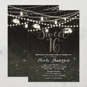 Rustikales Black Night Sky Mason Jar Lights SWEET  Einladung