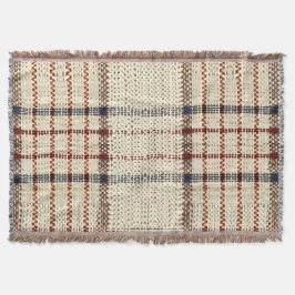 Rustikales Blau und Beige Kariertes Muster Decke