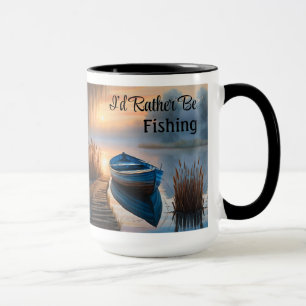 Rustikales blaues Boot, ich würde eher fischen Tasse
