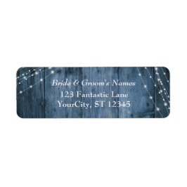 Rustikales blaues Holz, weißes, helles Band Hochze
