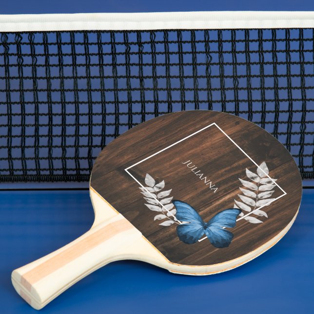 Rustikales Blue Butterfly Ping Pong Paddle Tischtennis Schläger (InSitu)