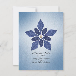 Rustikales Blue Denim Country Hochzeit Save the Da Date