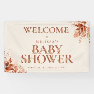 Rustikales Blumen-Letter Herbst-Baby-Shower-Willko Banner