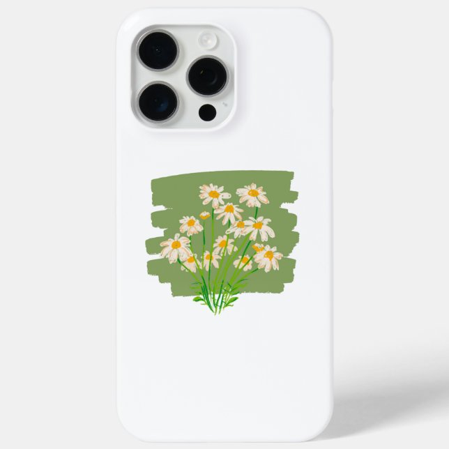 Rustikales Blumendesign auf grünem Hintergrund Case-Mate iPhone Hülle (Rückseite)