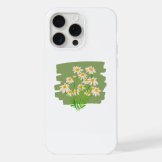 Rustikales Blumendesign auf grünem Hintergrund iPhone 15 Pro Max Hülle