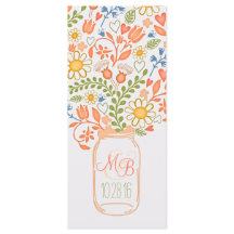 rustikales Blumenglas Elegantes Hochzeitsprogramm