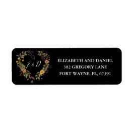 Rustikales Blumenherz Hochzeitsstimmung Rücksendea