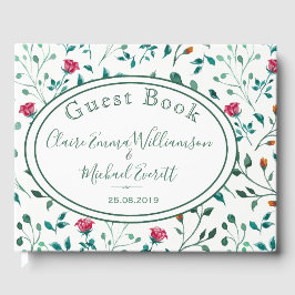 Rustikales Blumenmuster | Hochzeit Gästebuch