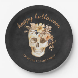 Rustikales Blumenschmuck Halloween Pappteller