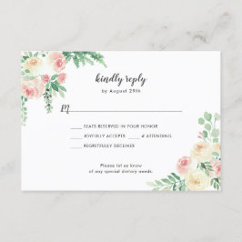 Rustikales Blumenstrauß-Buffet Hochzeit RSVP Einladung