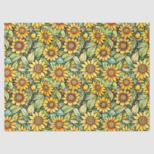 Rustikales Blumenzapier - 10lb, 17"x23" Seidenpapier (Vorderseite)