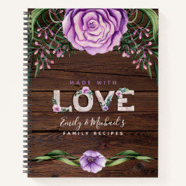 Rustikales Blumenzettel Notizbuch