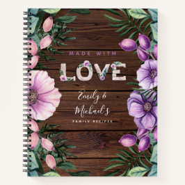 Rustikales Blumenzettel Notizbuch