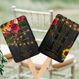 Rustikales Blumenzitronenprogramm Fächer