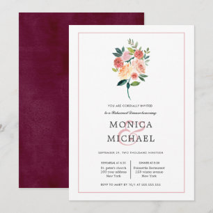 Rustikales Blut   Herbstliche Blume Probe Abendess Einladung