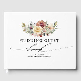Rustikales Blütenfallen Elegante Hochzeit Gästebuch
