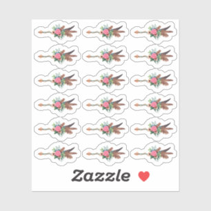 Rustikales Bohemisch Federn Arrow-Planer Aufkleber