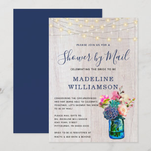 Rustikales Boho Brautparty von Mail Mason Jar Ligh Einladung