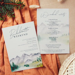 Rustikales Boho Colorado Bacheloretto Einladung