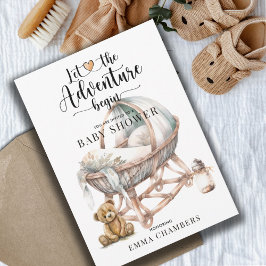 Rustikales Boho Kinderzimmer Babydusche Geschlecht Einladung