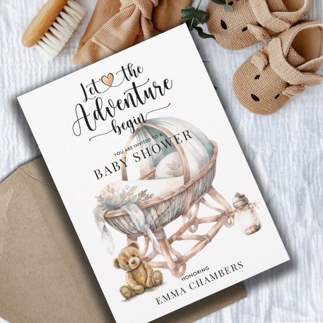 Rustikales Boho Kinderzimmer Babydusche Geschlecht Einladung (Von Creator hochgeladen)